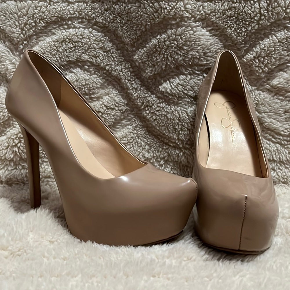Jessica Simpson Tan Platform Heels
